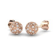 Stunning 0.25Ct Diamond Ball Stud Earrings in in 10K/14K gold and platinum with certified lab-grown or natural diamonds