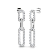 Bexly 1ct Gold Drop & Trilogy Diamond Earrings - Luxury Fine Jewelry in 10K/14K gold and platinum with certified lab-grown or natural diamonds