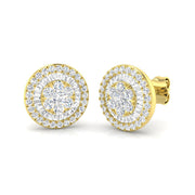 Gold Baguette and Brilliant Diamond Earrings - 1ct to 1.75ct in 10K/14K gold and platinum with certified lab-grown or natural diamonds