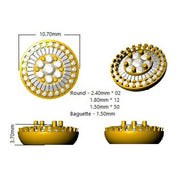 Gold Baguette and Brilliant Diamond Earrings - 1ct to 1.75ct in 10K/14K gold and platinum with certified lab-grown or natural diamonds