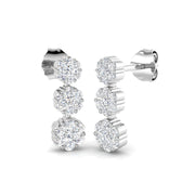 Ensoy Gold Drop & Trilogy Diamond Earrings - Elegant Luxury Jewelry in 10K/14K gold and platinum with certified lab-grown or natural diamonds