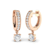 Sippy Luxury Gold Drop & Trilogy Diamond Earrings, Elegant Gemstone Jewelry in 10K/14K gold and platinum with certified lab-grown or natural diamonds