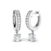 Sippy Luxury Gold Drop & Trilogy Diamond Earrings, Elegant Gemstone Jewelry in 10K/14K gold and platinum with certified lab-grown or natural diamonds