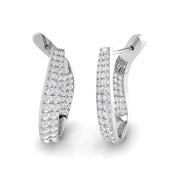 Luxury 1 Ct Diamond Hoop Earrings in 10K/14K gold and platinum with certified lab-grown or natural diamonds