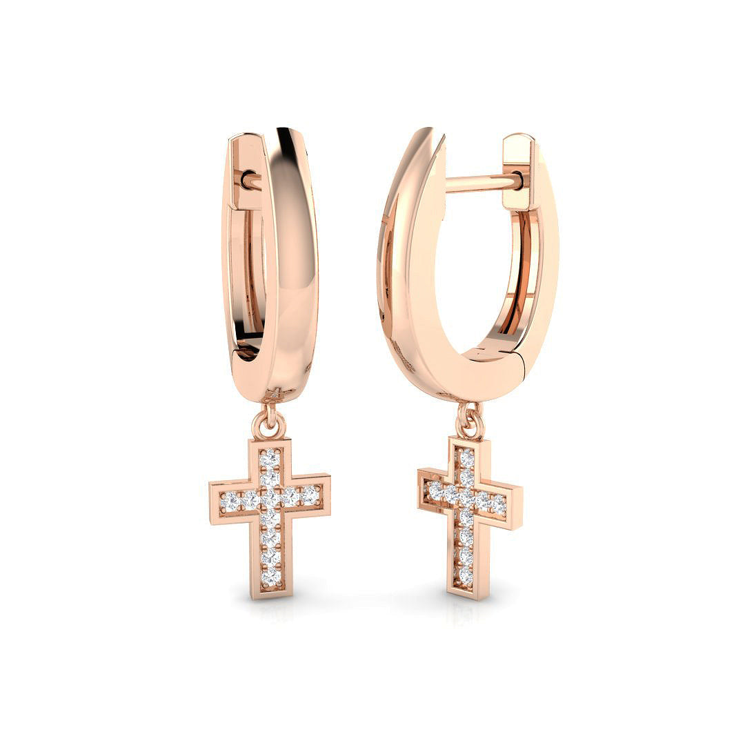 Exquisite Tully Gold Drop & Trilogy Diamond Earrings - 0.05ct Luxury in 10K/14K gold and platinum with certified lab-grown or natural diamonds