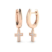 Exquisite Tully Gold Drop & Trilogy Diamond Earrings - 0.05ct Luxury in 10K/14K gold and platinum with certified lab-grown or natural diamonds