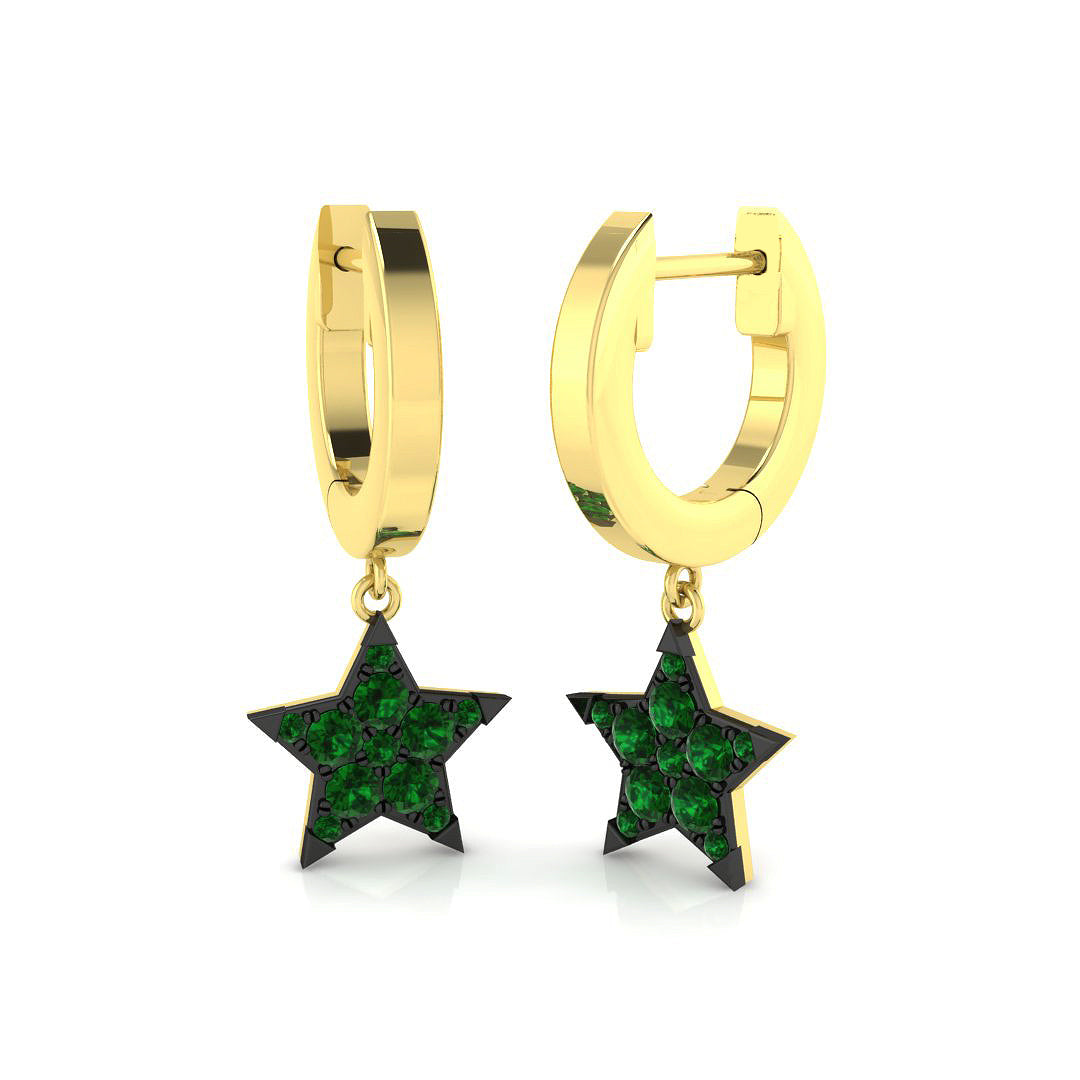 Tulmy Luxury Gold Drop & Trilogy Diamond Earrings - 0.2ct to 0.25ct in 10K/14K gold and platinum with certified lab-grown or natural diamonds