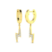 Elegant Tulny Gold Drop & Trilogy Diamond Earrings - 0.1ct Luxury in 10K/14K gold and platinum with certified lab-grown or natural diamonds