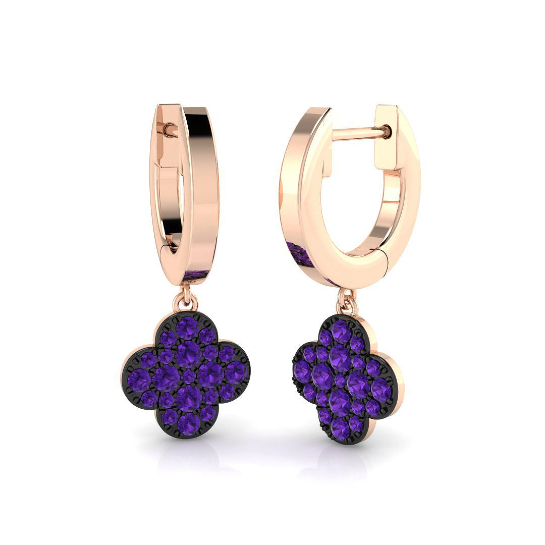 Tuloy Clover Diamond Earrings in Gold - 0.33ct Luxury Jewelry in 10K/14K gold and platinum with certified lab-grown or natural diamonds