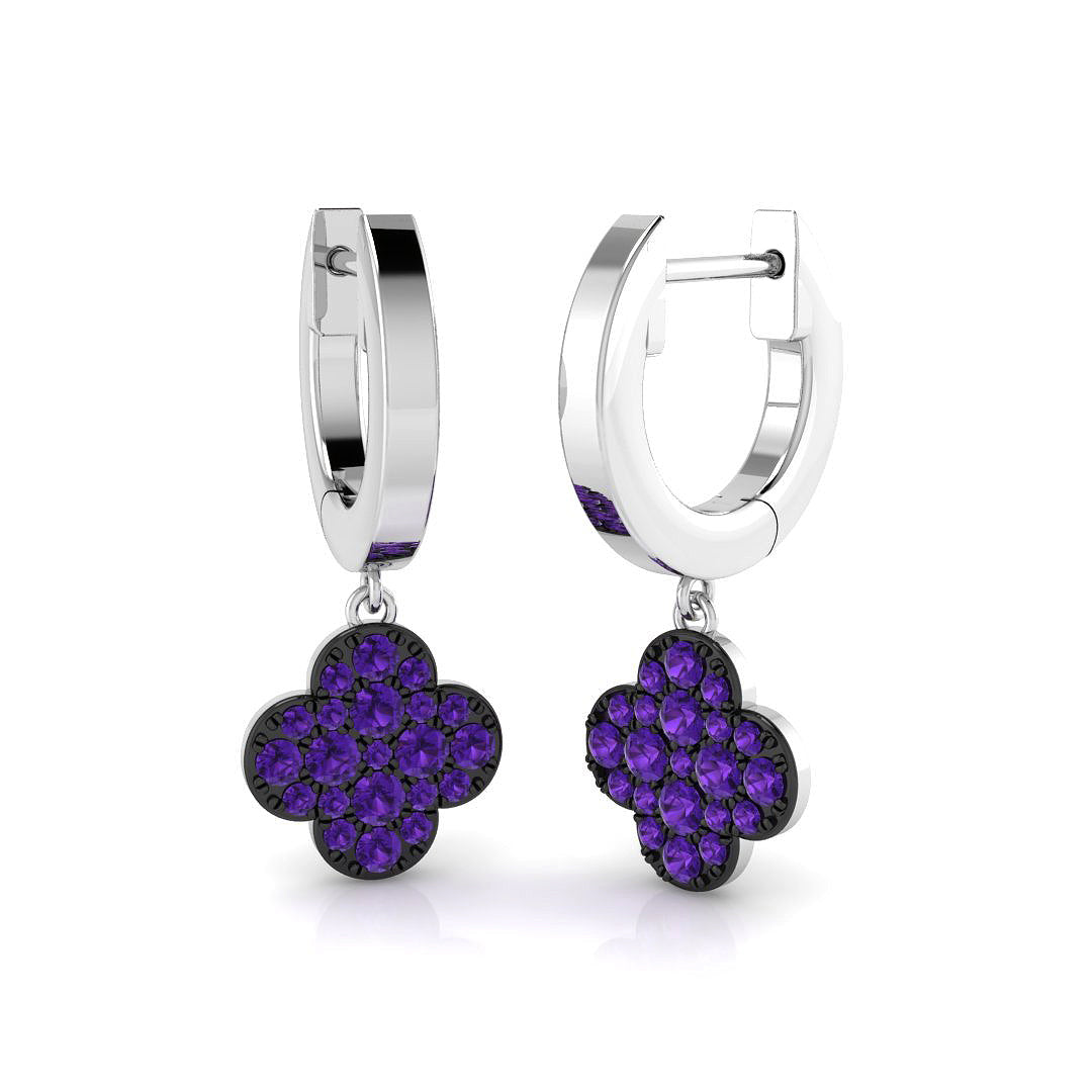 Tuloy Clover Diamond Earrings in Gold - 0.33ct Luxury Jewelry in 10K/14K gold and platinum with certified lab-grown or natural diamonds