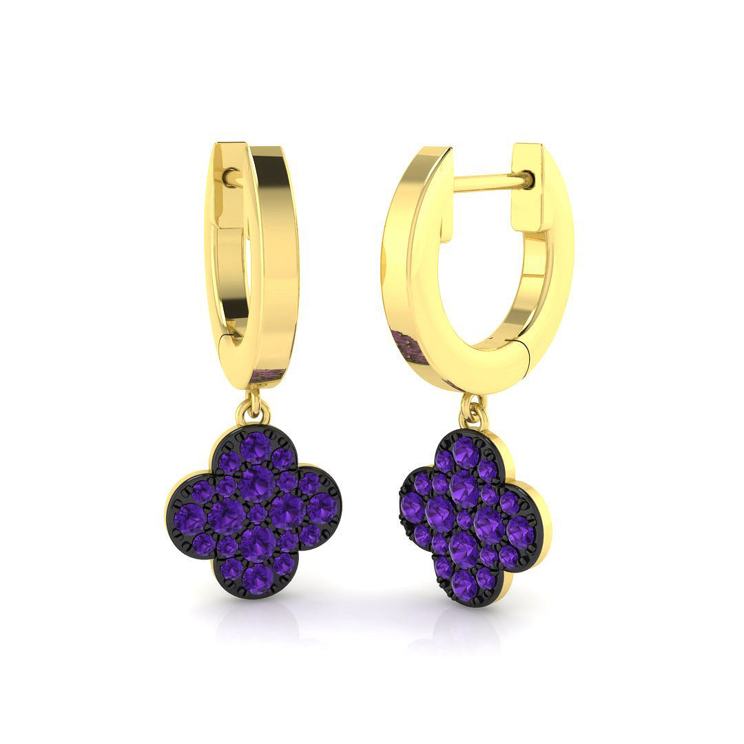 Tuloy Clover Diamond Earrings in Gold - 0.33ct Luxury Jewelry in 10K/14K gold and platinum with certified lab-grown or natural diamonds