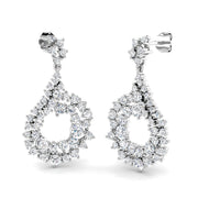 Luvly 3ct Gold Drop & Trilogy Diamond Earrings - Luxury Jewelry in 10K/14K gold and platinum with certified lab-grown or natural diamonds