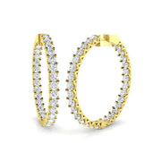 Hoop Earrings - Ereoy 11.5ct Radiant Sparkle in 10K/14K gold and platinum with certified lab-grown or natural diamonds