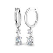 Lussy Luxury Gold Drop Trilogy Diamond Earrings - 0.5ct to 1ct Elegance in 10K/14K gold and platinum with certified lab-grown or natural diamonds