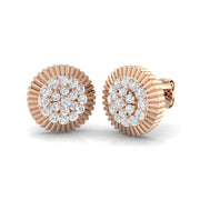 0.33ct Cluster Diamond Stud Earrings in 10K/14K gold and platinum with certified lab-grown or natural diamonds