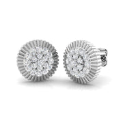 0.33ct Cluster Diamond Stud Earrings in 10K/14K gold and platinum with certified lab-grown or natural diamonds