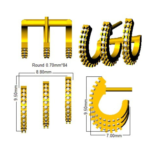 Luxury Gold Diamond Crawler Earrings in 10K/14K gold and platinum with certified lab-grown or natural diamonds