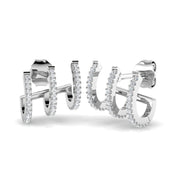 Luxury Gold Diamond Crawler Earrings in 10K/14K gold and platinum with certified lab-grown or natural diamonds