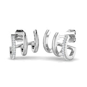 Gold Diamond Crawler Earrings - Elegant 0.05ct Luxury Jewelry in 10K/14K gold and platinum with certified lab-grown or natural diamonds