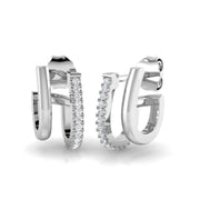 Gold Diamond Crawler Earrings in 10K/14K gold and platinum with certified lab-grown or natural diamonds
