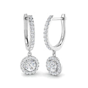 Trizz Gold Diamond Drop Trilogy Earrings - Elegant Luxury Jewelry in 10K/14K gold and platinum with certified lab-grown or natural diamonds