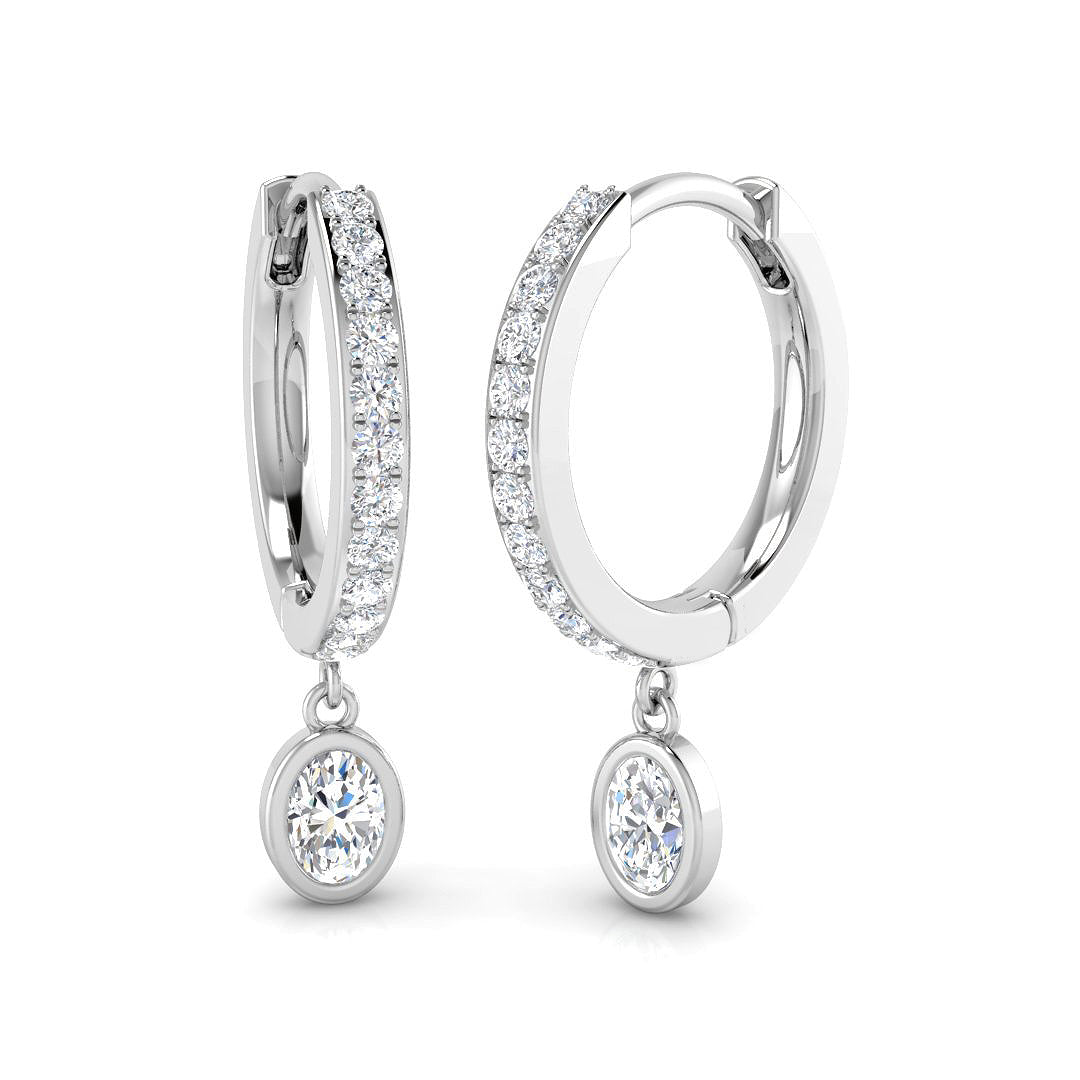 Elegant Eatby Gold Drop & Trilogy Diamond Earrings - 0.5ct Luxury Style in 10K/14K gold and platinum with certified lab-grown or natural diamonds