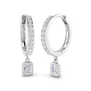 Edwyn Gold Drop & Trilogy Diamond Earrings - Elegant 0.5ct Luxury in 10K/14K gold and platinum with certified lab-grown or natural diamonds