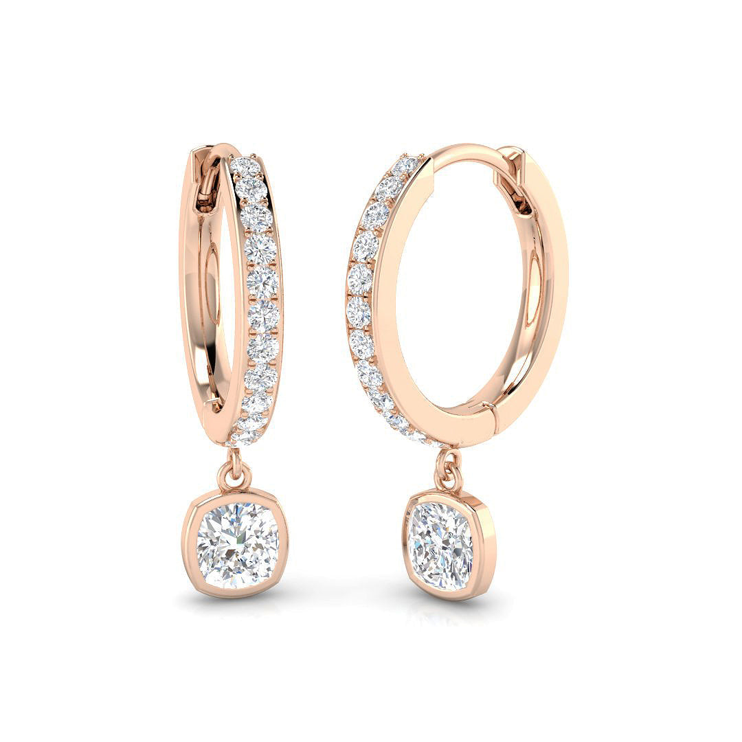 Elgin Gold Diamond Drop Trilogy Earrings - 1ct Luxury Jewelry in 10K/14K gold and platinum with certified lab-grown or natural diamonds