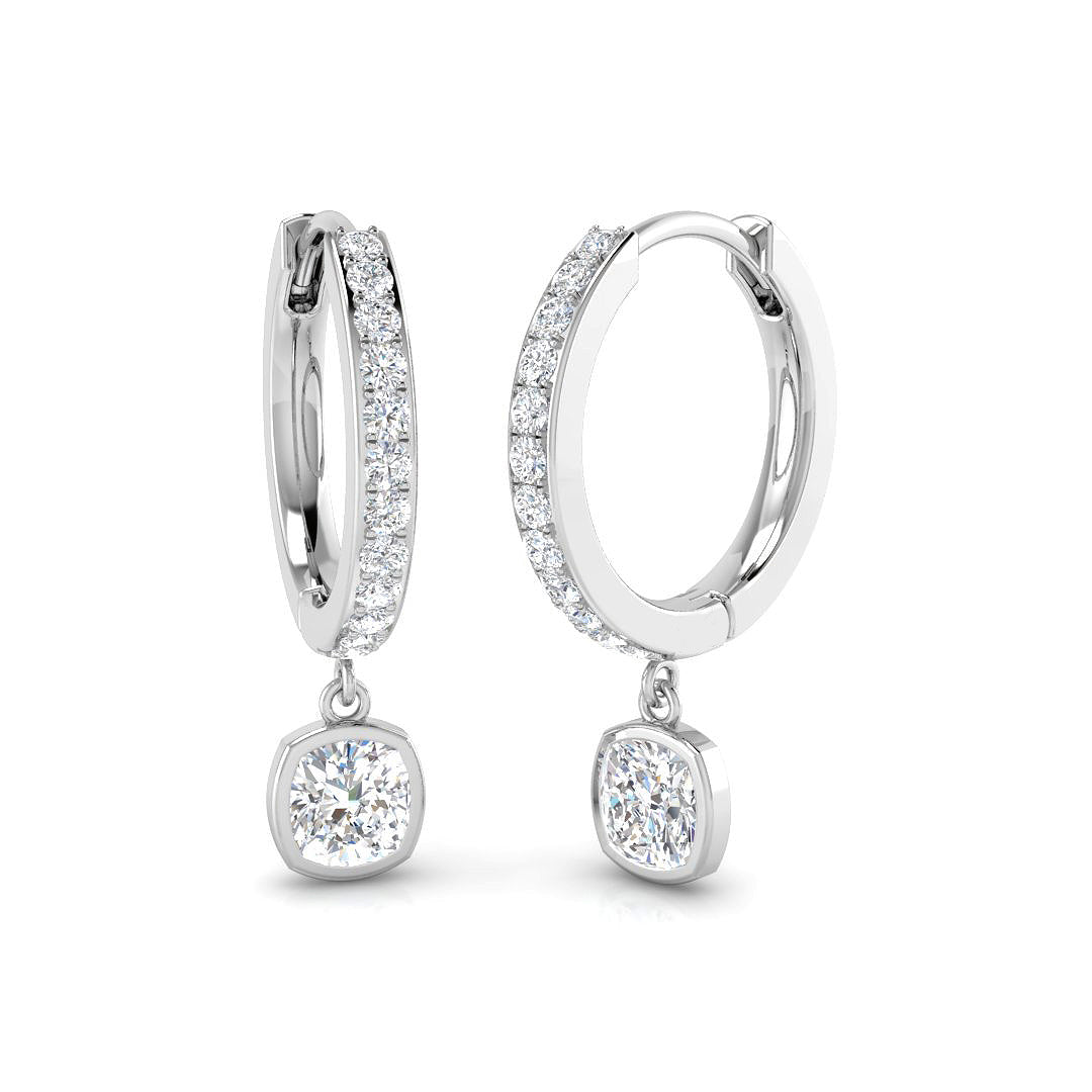 Elgin Gold Diamond Drop Trilogy Earrings - 1ct Luxury Jewelry in 10K/14K gold and platinum with certified lab-grown or natural diamonds