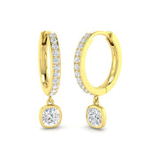 Elgin Gold Diamond Drop Trilogy Earrings - 1ct Luxury Jewelry in 10K/14K gold and platinum with certified lab-grown or natural diamonds