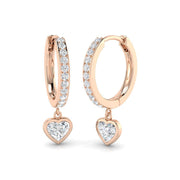 Elton Gold Drop & Trilogy Diamond Earrings - 1ct Luxury Jewelry in 10K/14K gold and platinum with certified lab-grown or natural diamonds