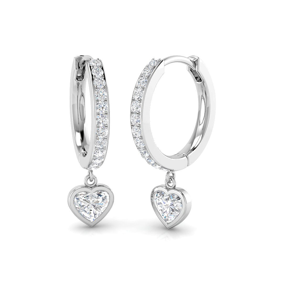 Elton Gold Drop & Trilogy Diamond Earrings - 1ct Luxury Jewelry in 10K/14K gold and platinum with certified lab-grown or natural diamonds