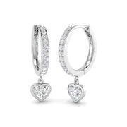 Elton Gold Drop & Trilogy Diamond Earrings - 1ct Luxury Jewelry in 10K/14K gold and platinum with certified lab-grown or natural diamonds