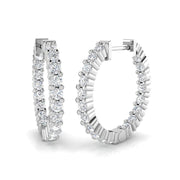 Hoop Earrings - Erhry 1ct Gold Pure Radiance in 10K/14K gold and platinum with certified lab-grown or natural diamonds