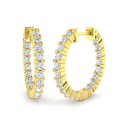 Hoop Earrings - Erhry 1ct Gold Pure Radiance in 10K/14K gold and platinum with certified lab-grown or natural diamonds