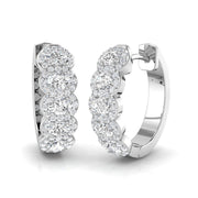 1.5 Ct Oval Diamond Hoop Earrings in 10K/14K gold and platinum with certified lab-grown or natural diamonds