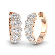 Hoop Earrings - Erhsy 1ct Gold Pure Radiance in 10K/14K gold and platinum with certified lab-grown or natural diamonds
