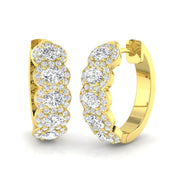 Hoop Earrings - Erhsy 1ct Gold Pure Radiance in 10K/14K gold and platinum with certified lab-grown or natural diamonds