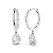 Lovey Drop & Trilogy Gold Diamond Earrings in 10K/14K gold and platinum with certified lab-grown or natural diamonds