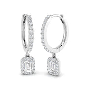 Luxury Gold Drop & Trilogy Diamond Earrings - 0.5ct Elegant Jewelry in 10K/14K gold and platinum with certified lab-grown or natural diamonds