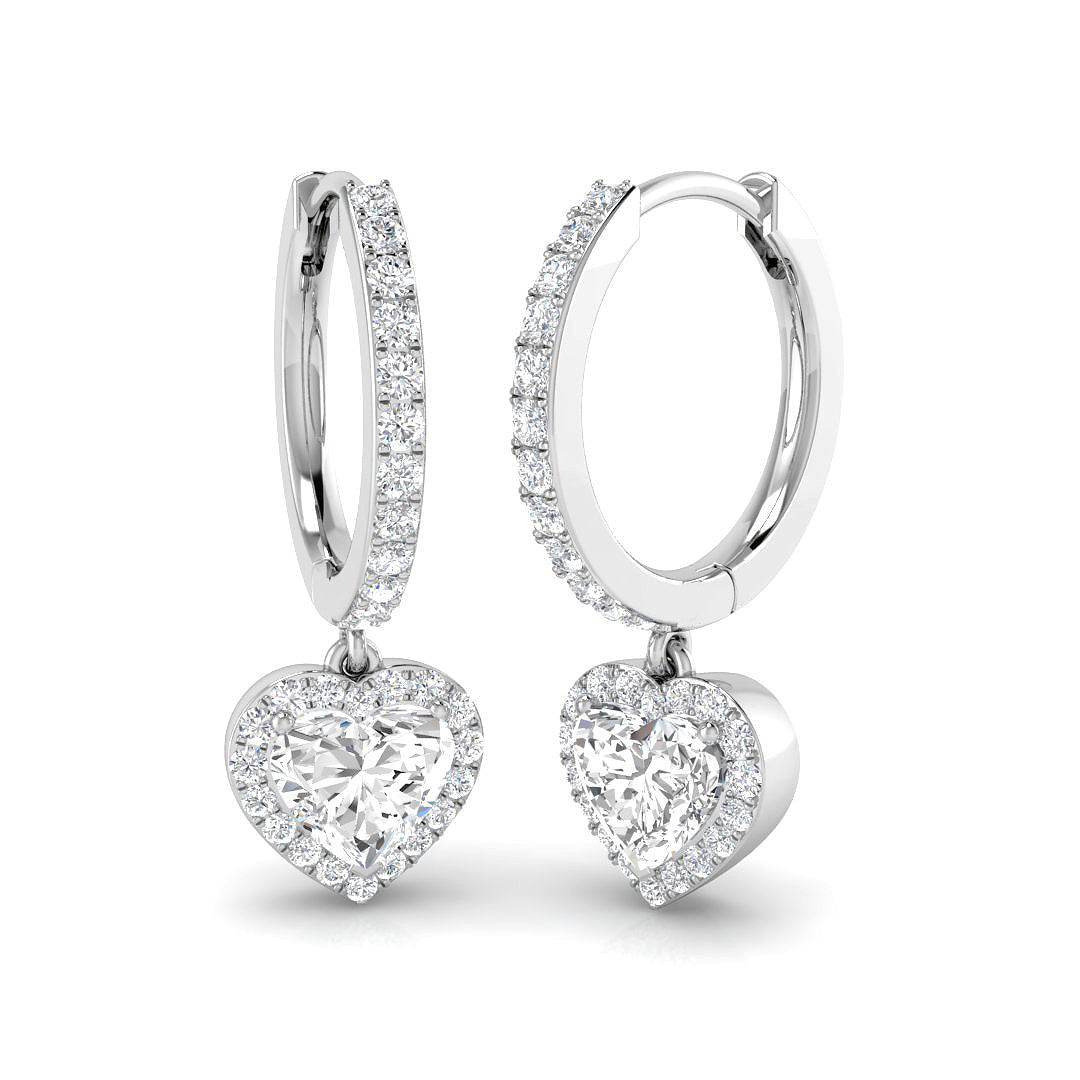 Entsy Gold Diamond Drop & Trilogy Earrings - 1ct Luxury Elegance in 10K/14K gold and platinum with certified lab-grown or natural diamonds