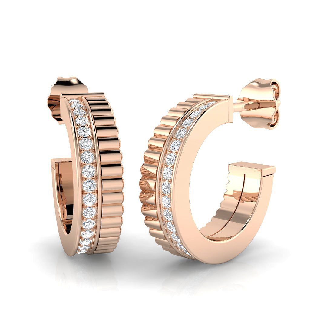 0.33 Ct Lab Grown Diamond Hoop Earrings in 10K/14K gold and platinum with certified lab-grown or natural diamonds