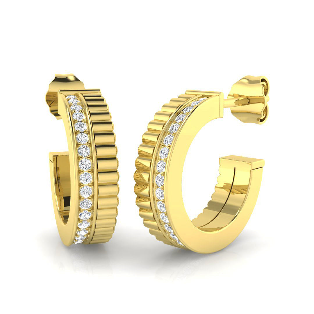 0.33 Ct Lab Grown Diamond Hoop Earrings in 10K/14K gold and platinum with certified lab-grown or natural diamonds