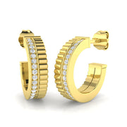 0.33 Ct Lab Grown Diamond Hoop Earrings in 10K/14K gold and platinum with certified lab-grown or natural diamonds
