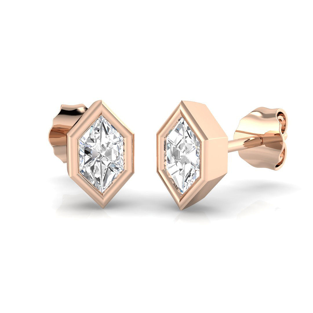 Solitaire Diamond Earrings - Epsby Gold 0.5ct Luxury Jewelry in 10K/14K gold and platinum with certified lab-grown or natural diamonds