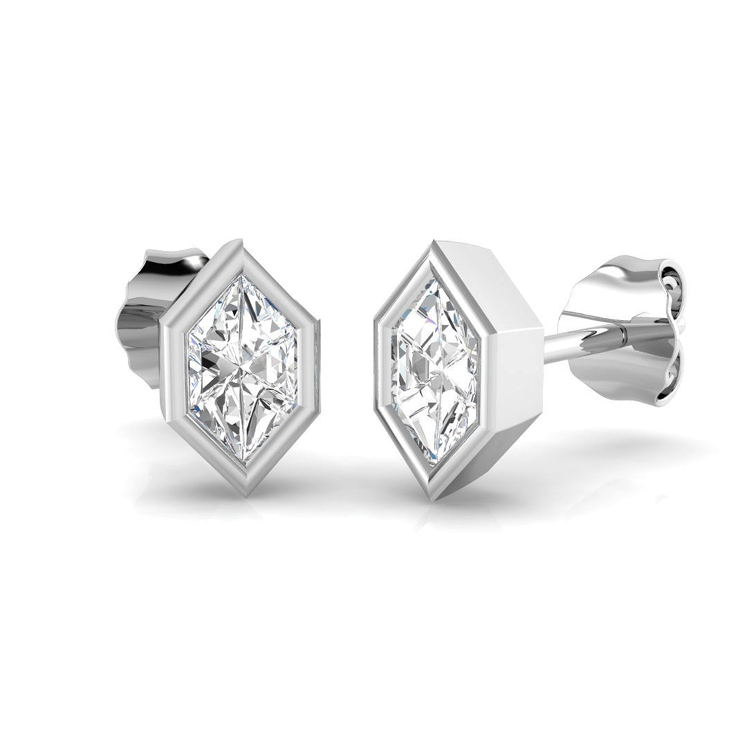 Solitaire Diamond Earrings - Epsby Gold 0.5ct Luxury Jewelry in 10K/14K gold and platinum with certified lab-grown or natural diamonds