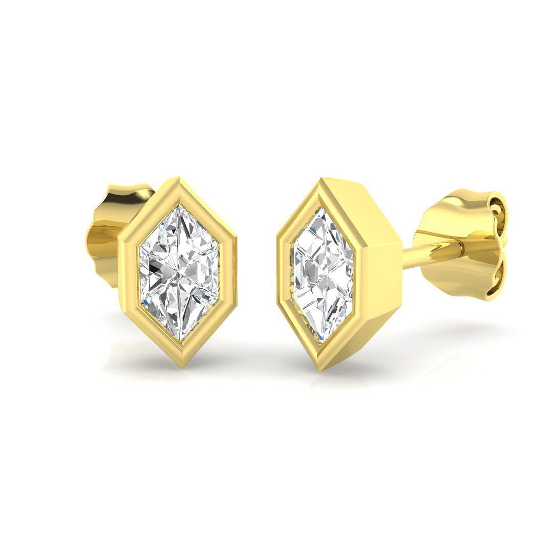 Solitaire Diamond Earrings - Epsby Gold 0.5ct Luxury Jewelry in 10K/14K gold and platinum with certified lab-grown or natural diamonds