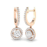 Epsly 1.25ct Gold Drop & Trilogy Diamond Earrings - Luxurious Elegance in 10K/14K gold and platinum with certified lab-grown or natural diamonds