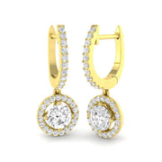 Epsly 1.25ct Gold Drop & Trilogy Diamond Earrings - Luxurious Elegance in 10K/14K gold and platinum with certified lab-grown or natural diamonds
