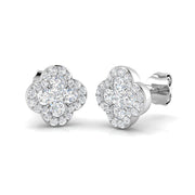 Erlpy Clover Diamond Earrings in Gold - Exquisite Luxury Jewelry in 10K/14K gold and platinum with certified lab-grown or natural diamonds